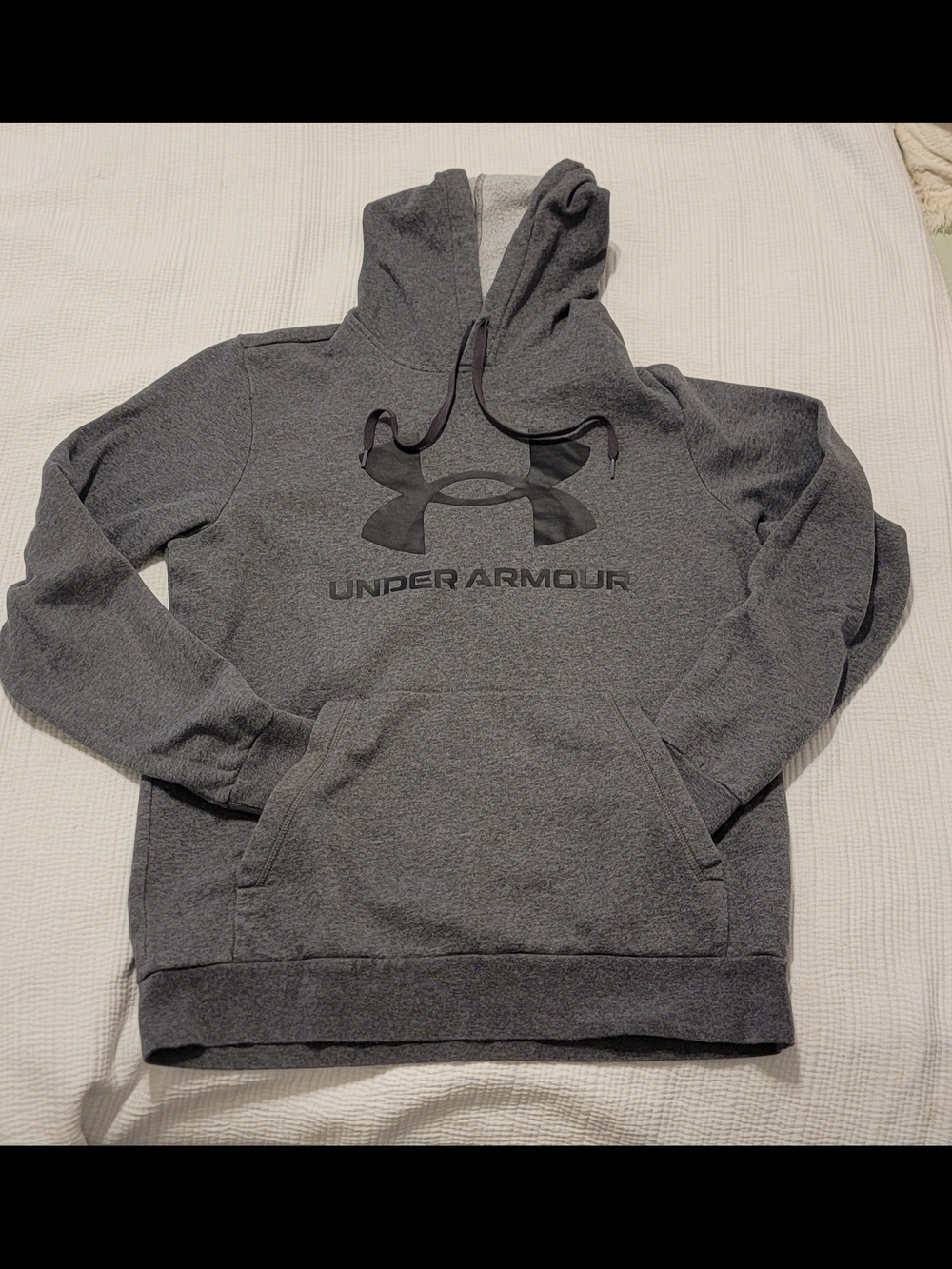 Under Armour Men's Dark Gray Crewneck Hoodie Sweatshirt